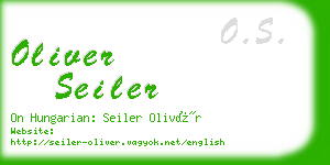 oliver seiler business card